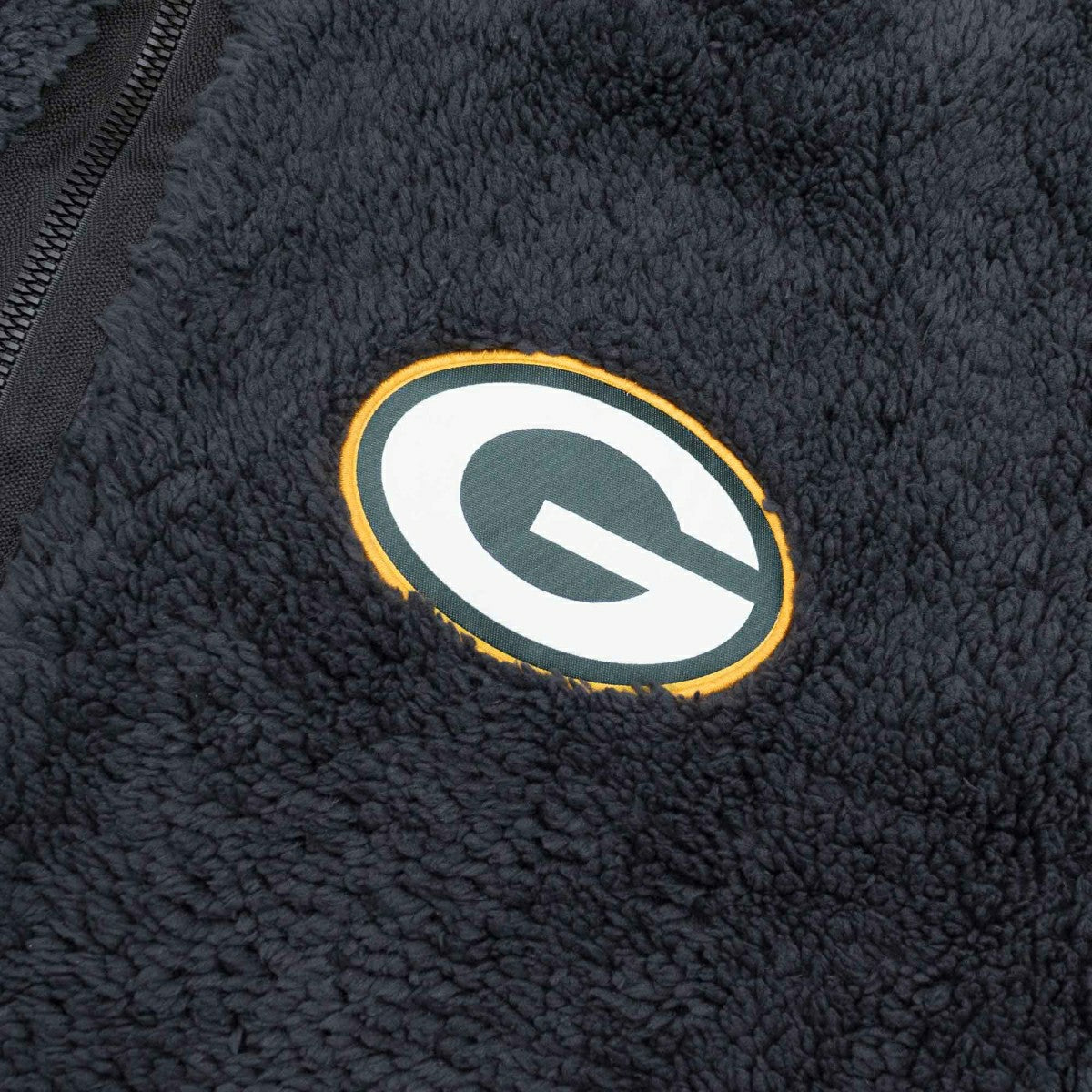 Green Bay Packers Sherpa Fleece Fanatics NFL Jacket Charcoal Lifestyle