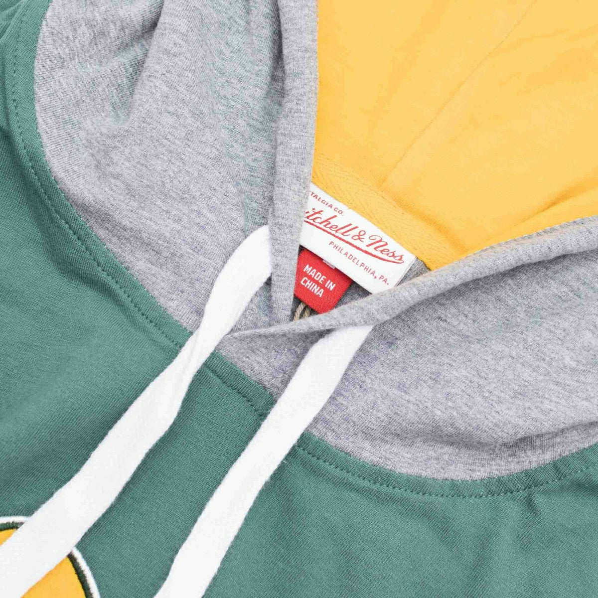 Green Bay Packers Color Blocked Mitchell & Ness Lightweight NFL Hoodie Taass US