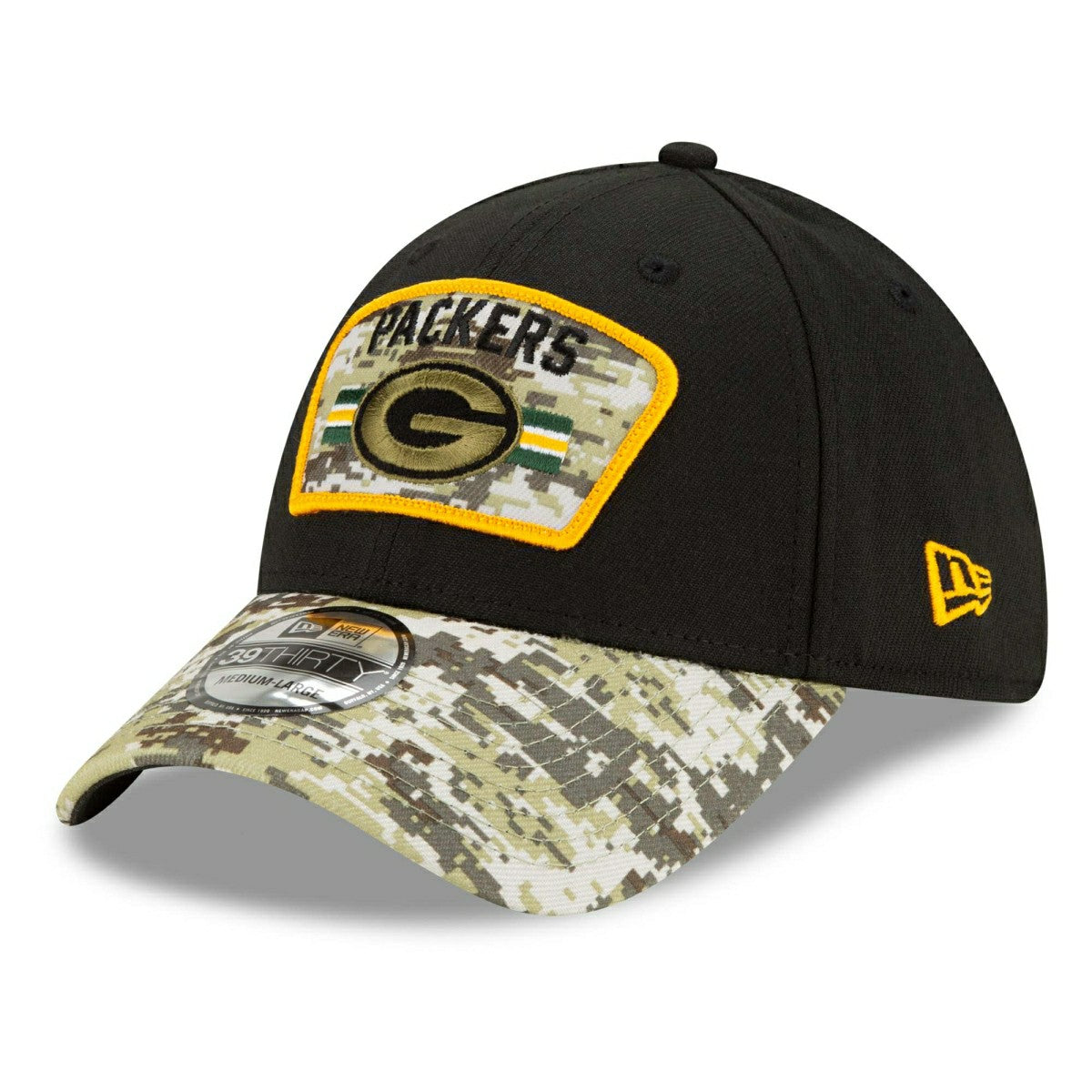 Green Bay Packers 2021 NFL On-Field Salute to Service New Era 39THIRTY Flex Fit Cap Fashion