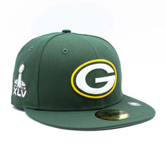 Green Bay Packers Super Bowl XLV New Era 59FIFTY Fitted NFL Cap Taass US