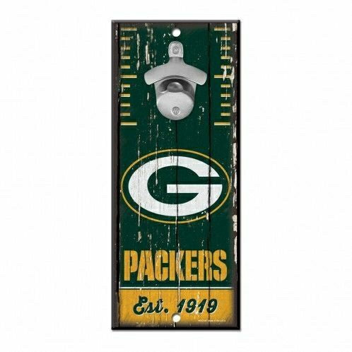 Green Bay Packers NFL Bottle Opener Sign Taass sale