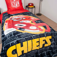 Kansas City Chiefs Wellsoft Throw Blanket Black Lifestyle