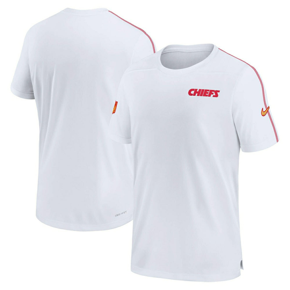 Kansas City Chiefs 2024 NFL Sideline Nike Dri-FIT Coach UV Top White Taass for sale
