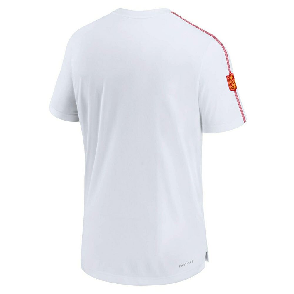 Kansas City Chiefs 2024 NFL Sideline Nike Dri-FIT Coach UV Top White Taass for sale