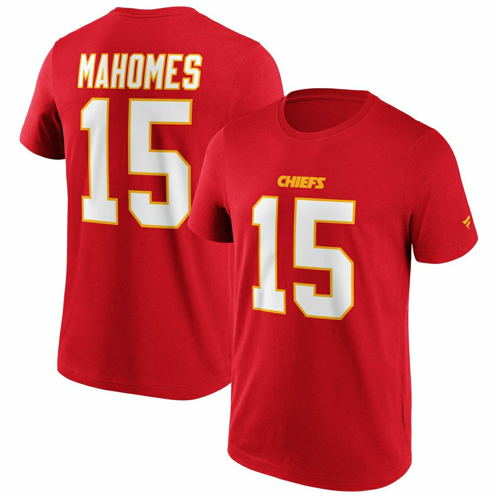 Patrick Mahomes #15 Kansas City Chiefs Iconic Player NFL T-Shirt Red Fashion