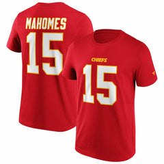 Patrick Mahomes #15 Kansas City Chiefs Iconic Player NFL T-Shirt Red Fashion