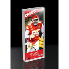 Chris Jones Kansas City Chiefs Player Ticket 3D Block Art Classic