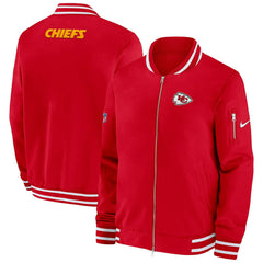 Kansas City Chiefs NFL Sideline Nike Coach Bomber Jacket Taass sale