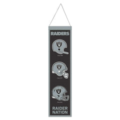 Las Vegas Raiders Logo Evolution NFL Wool Banner Lifestyle