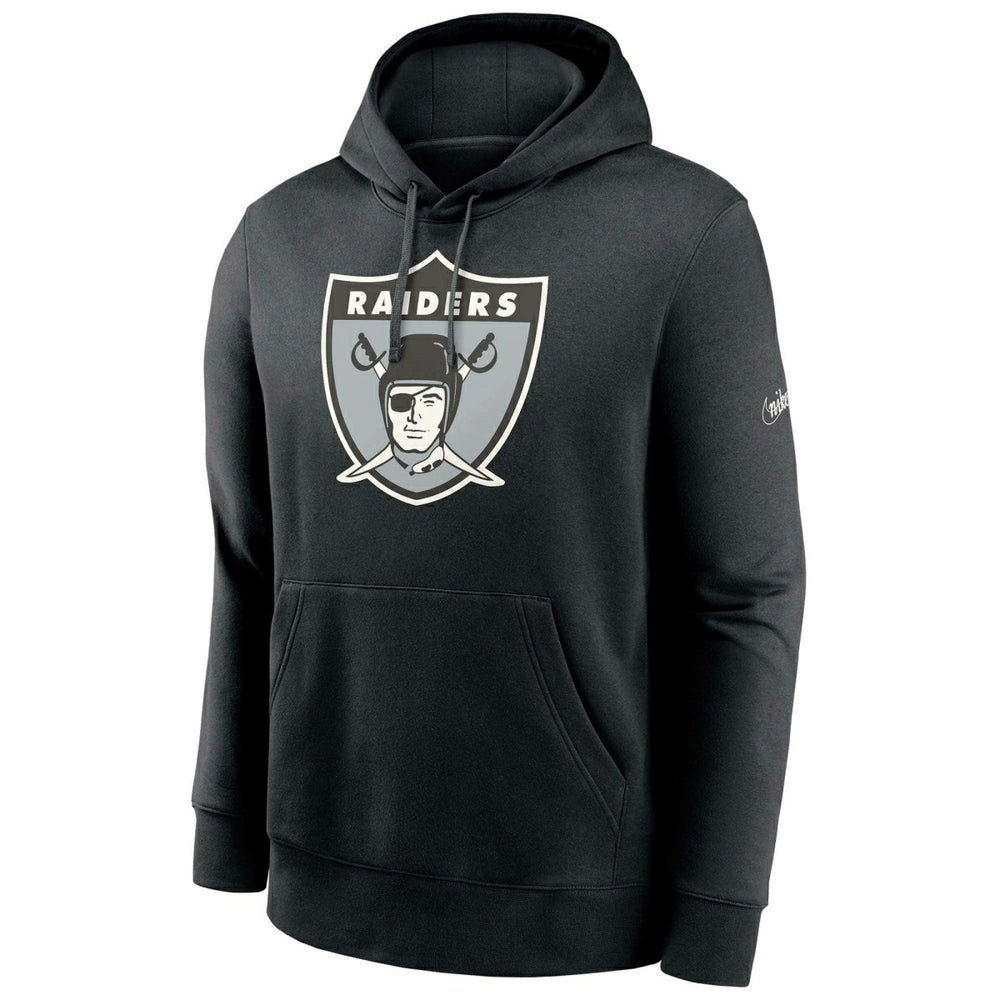Las Vegas Raiders Rewind Logo Nike Club NFL Hoodie Black Classic