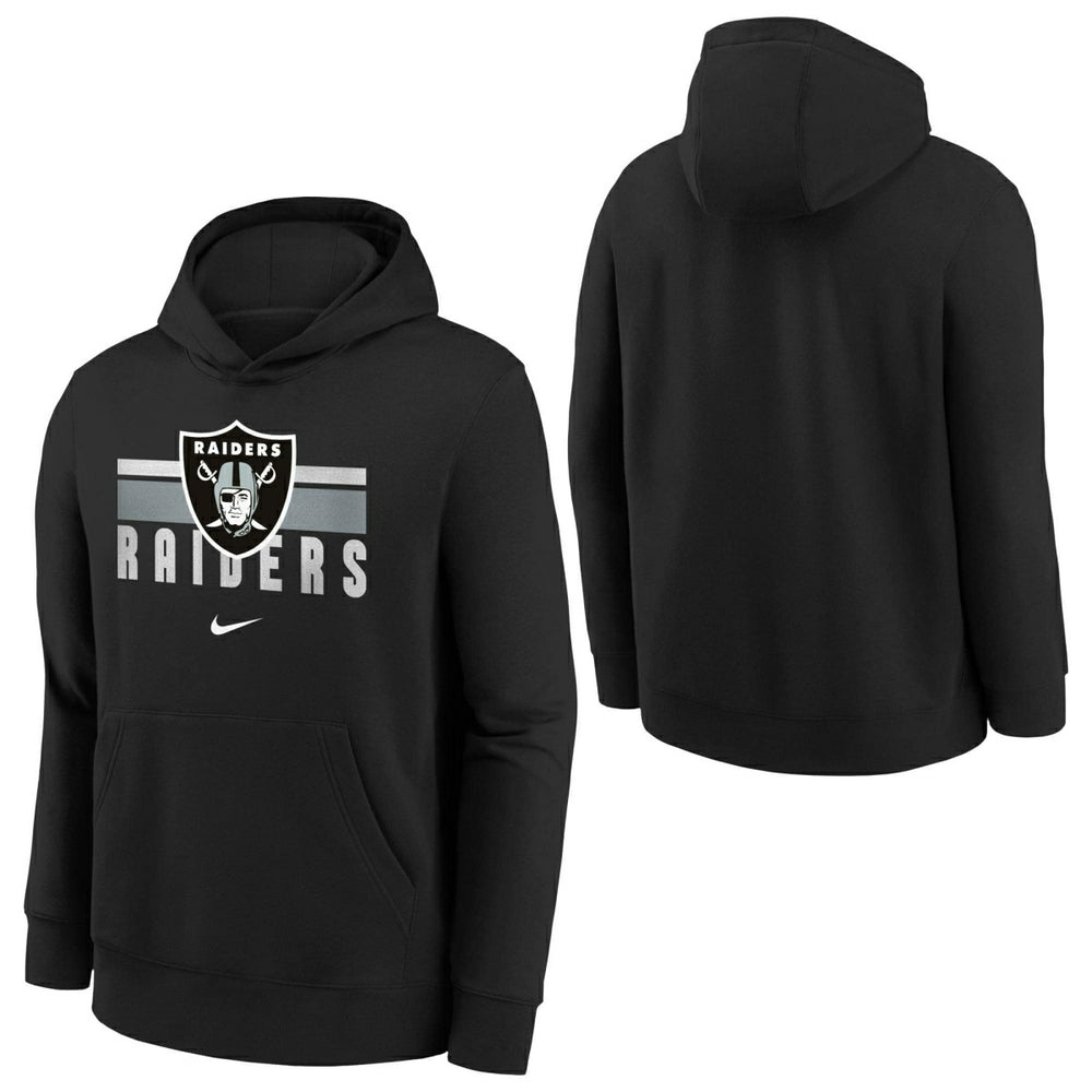 Las Vegas Raiders NFL Team Stripes Nike Club Hoodie (YOUTH) Lifestyle