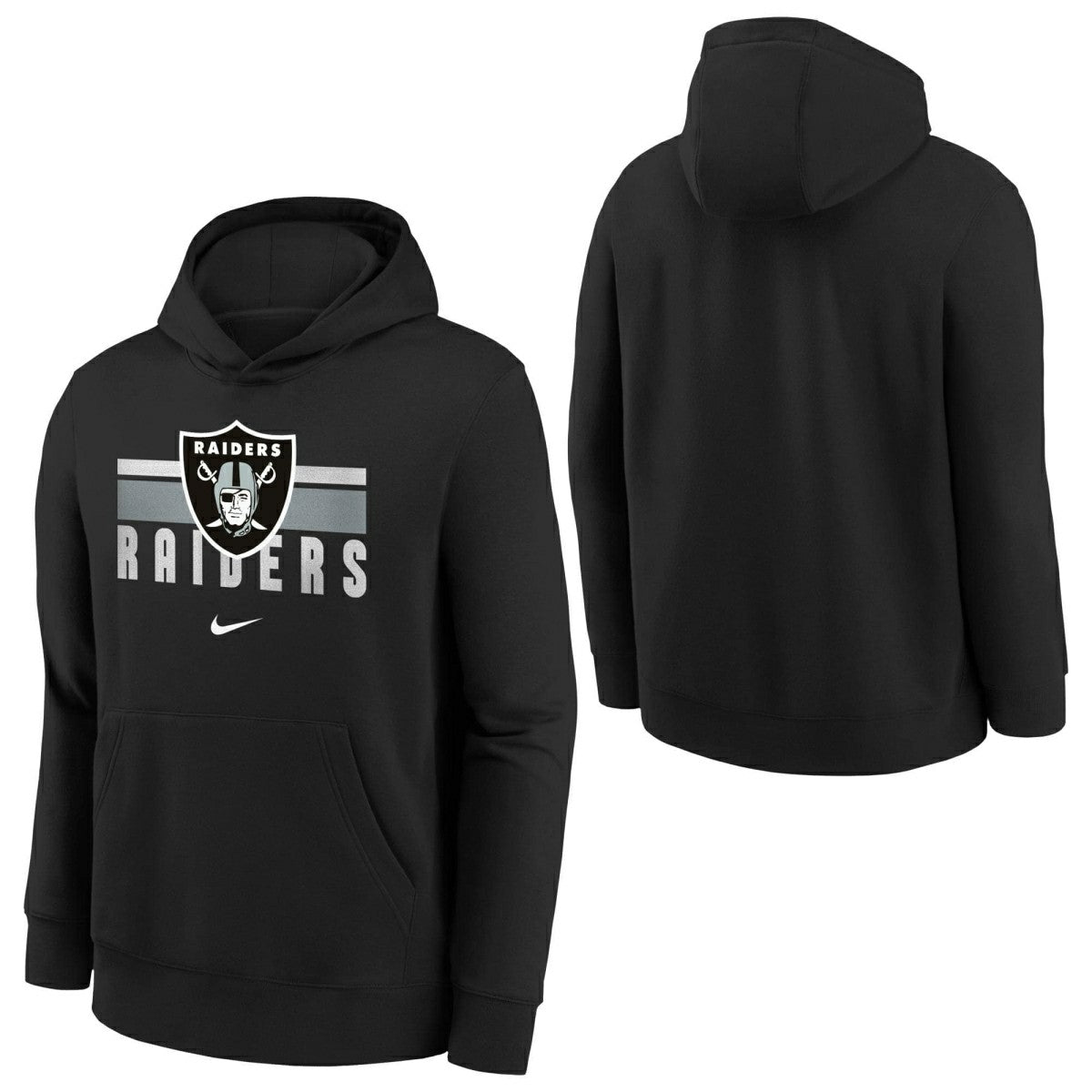 Las Vegas Raiders NFL Team Stripes Nike Club Hoodie (YOUTH) Lifestyle