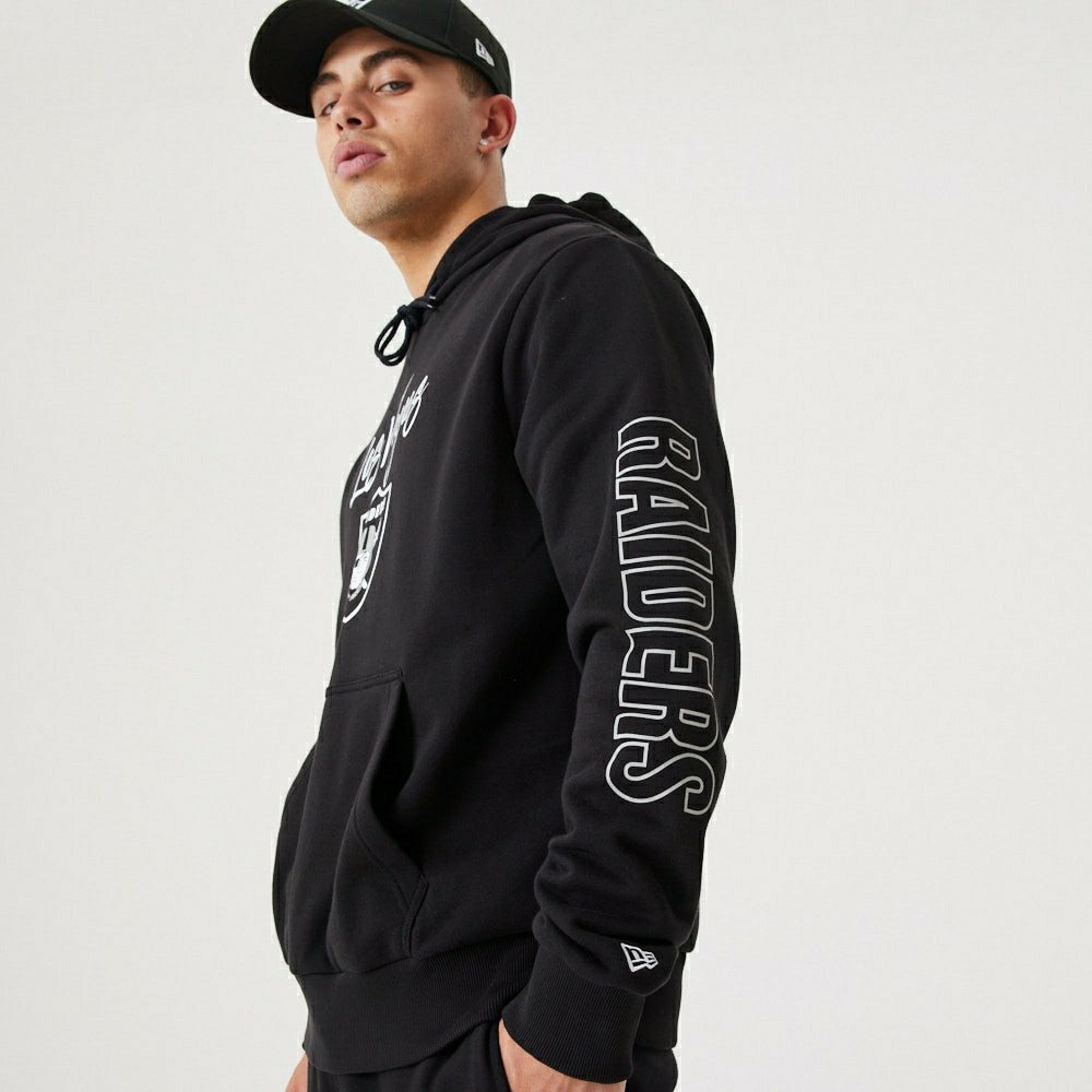 Las Vegas Raiders Script New Era NFL Hoodie Black Fashion