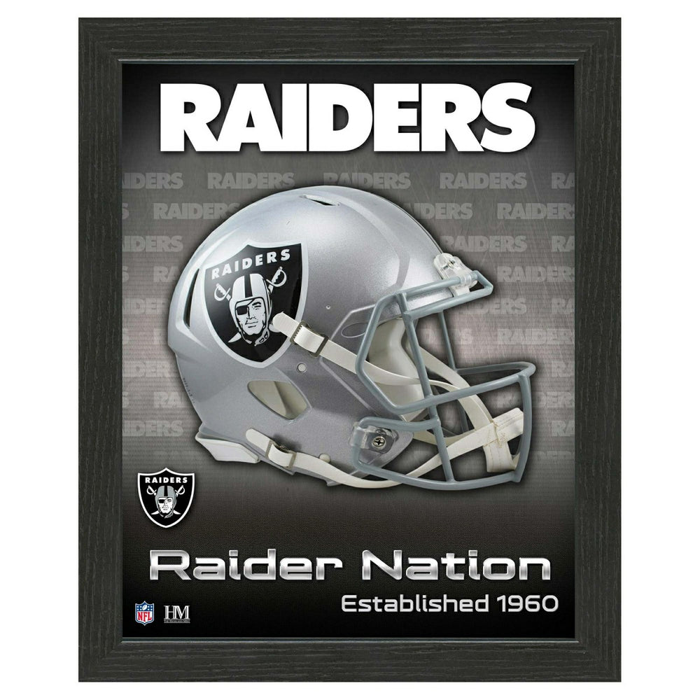 Las Vegas Raiders NFL Team Helmet Framed Photo Lifestyle