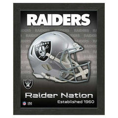 Las Vegas Raiders NFL Team Helmet Framed Photo Lifestyle