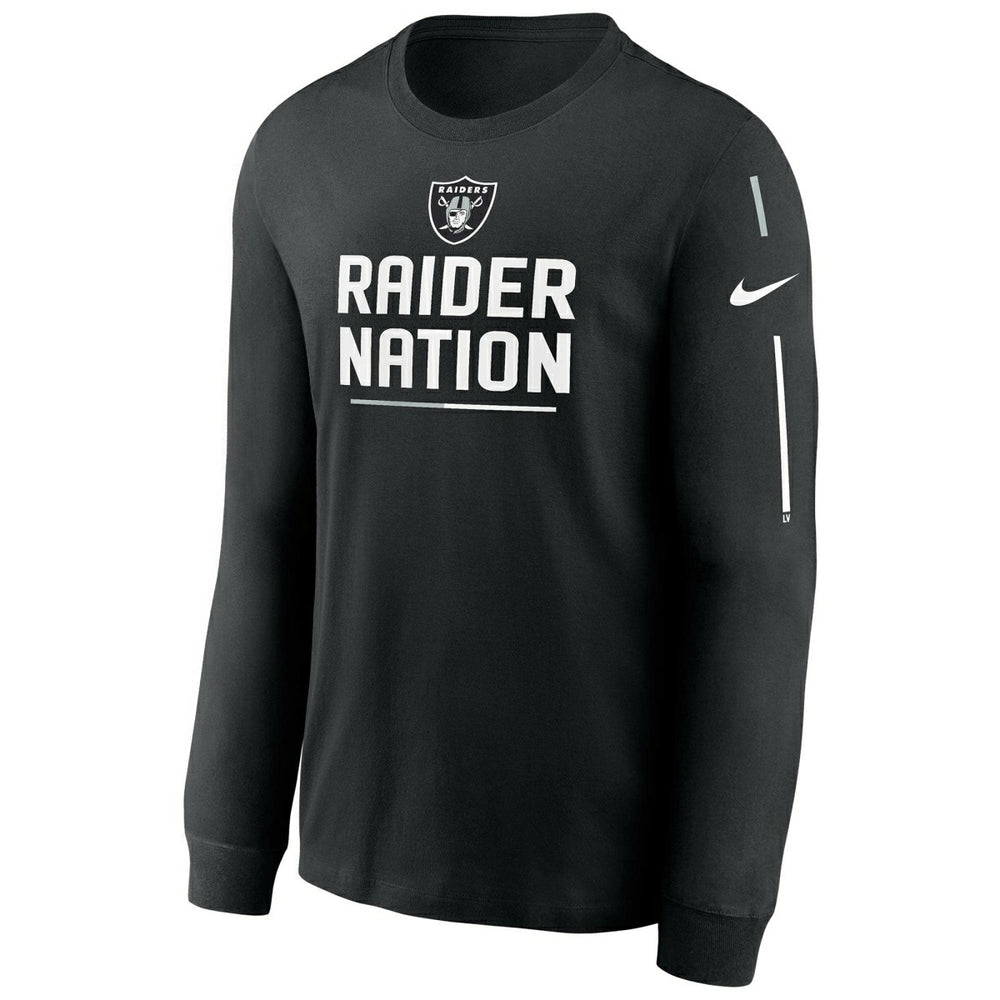 Las Vegas Raiders Team Slogan Nike Long Sleeve Shirt Black Taass US