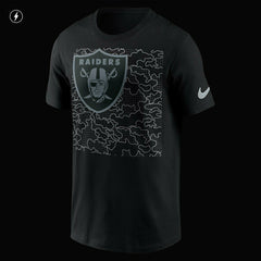 Las Vegas Raiders Reflective RFLCTV Nike Essential NFL T-Shirt Black Classic