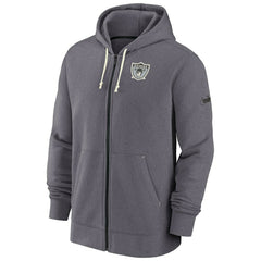 Las Vegas Raiders Historic Nike NFL Full-Zip Fleece Hoodie Gray Taass sale