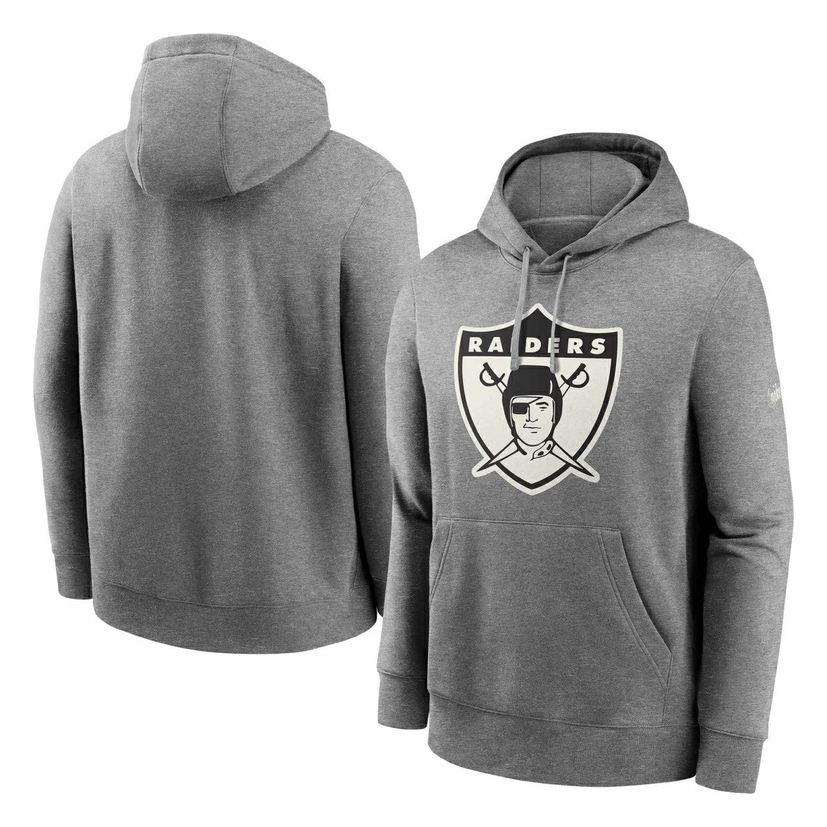 Las Vegas Raiders Rewind Throwback Fleece NFL Hoodie Grey Taass US