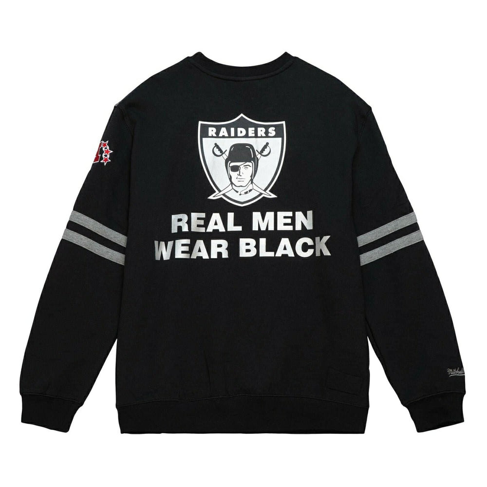 Oakland Raiders All Over 2.0 Mitchell & Ness NFL Crew Fleece Pullover Classic
