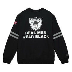 Oakland Raiders All Over 2.0 Mitchell & Ness NFL Crew Fleece Pullover Classic