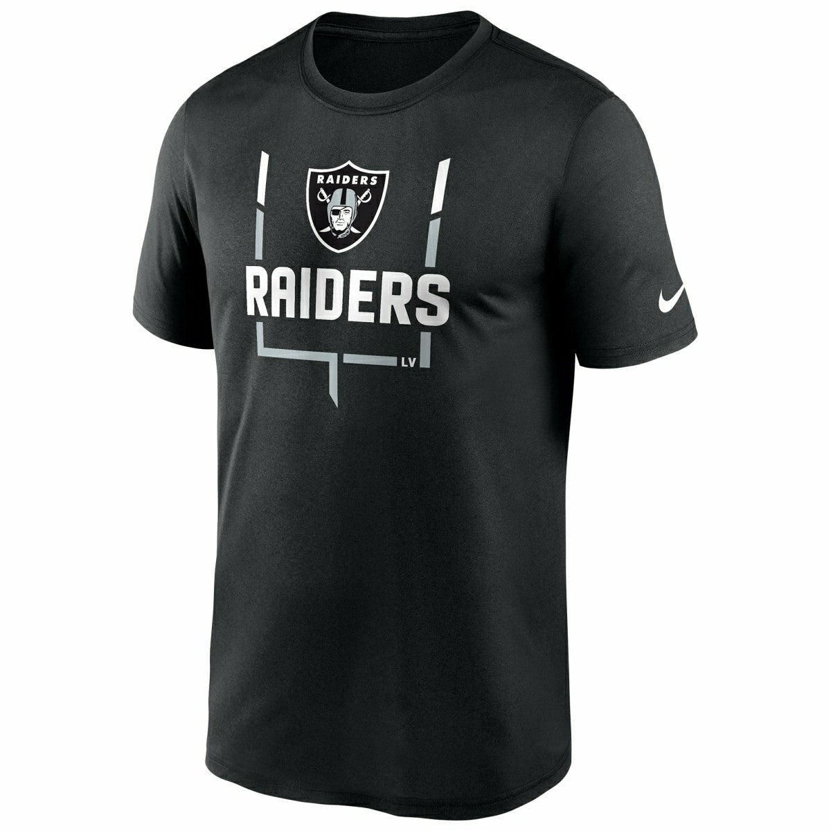 Las Vegas Raiders Goal Post Nike Legend Performance NFL T-Shirt Black Fashion
