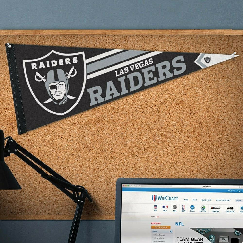 Las Vegas Raiders Big Logo WinCraft Premium NFL Pennant Taass US