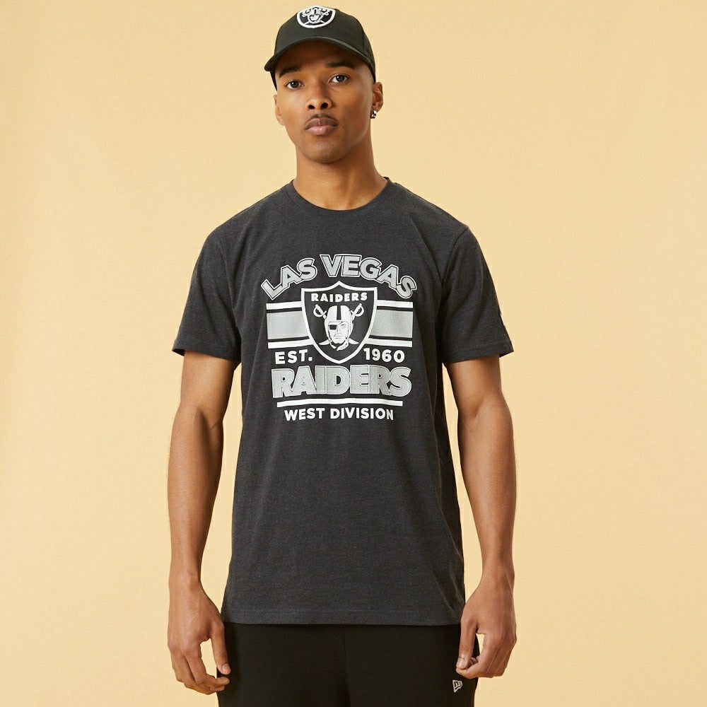 Las Vegas Raiders New Era Cracked Graphic NFL T-Shirt Charcoal Taass sale