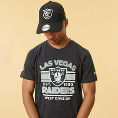 Las Vegas Raiders New Era Cracked Graphic NFL T-Shirt Charcoal Taass sale
