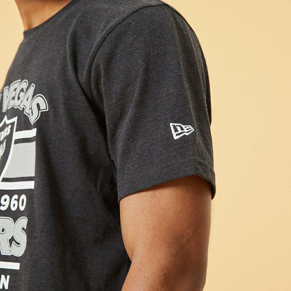 Las Vegas Raiders New Era Cracked Graphic NFL T-Shirt Charcoal Taass sale