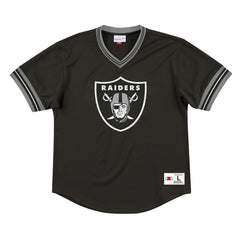 Oakland Raiders Unbeaten Mitchell & Ness NFL V-Neck Mesh Shirt Black Taass sale
