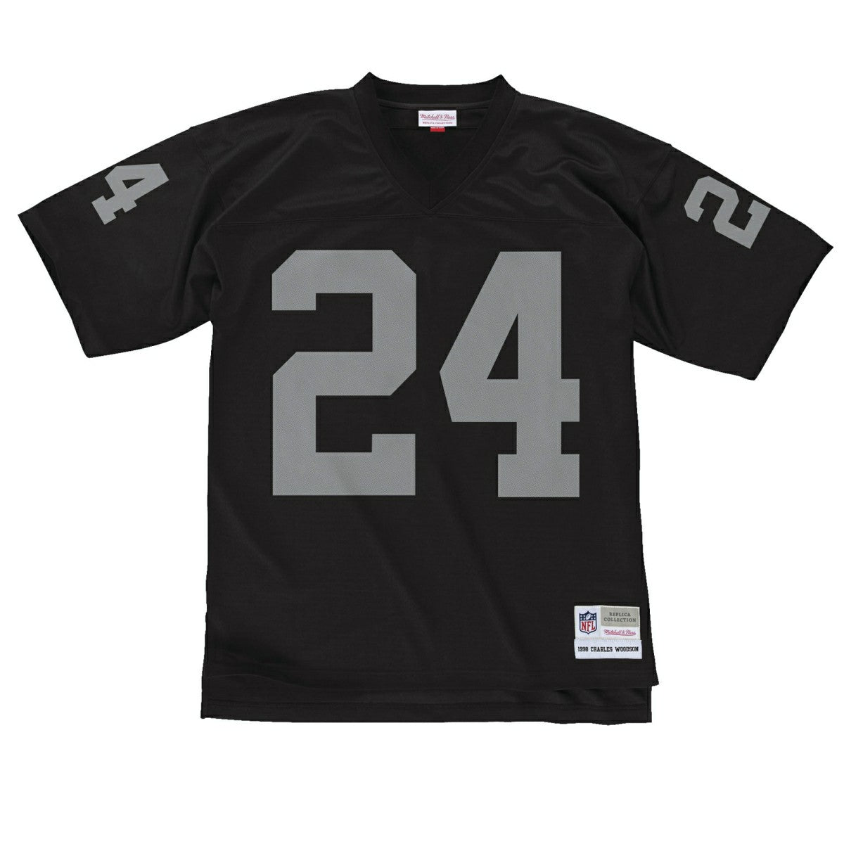 Charles Woodson #24 Oakland Raiders Mitchell & Ness Throwback NFL Jersey Black Taass US