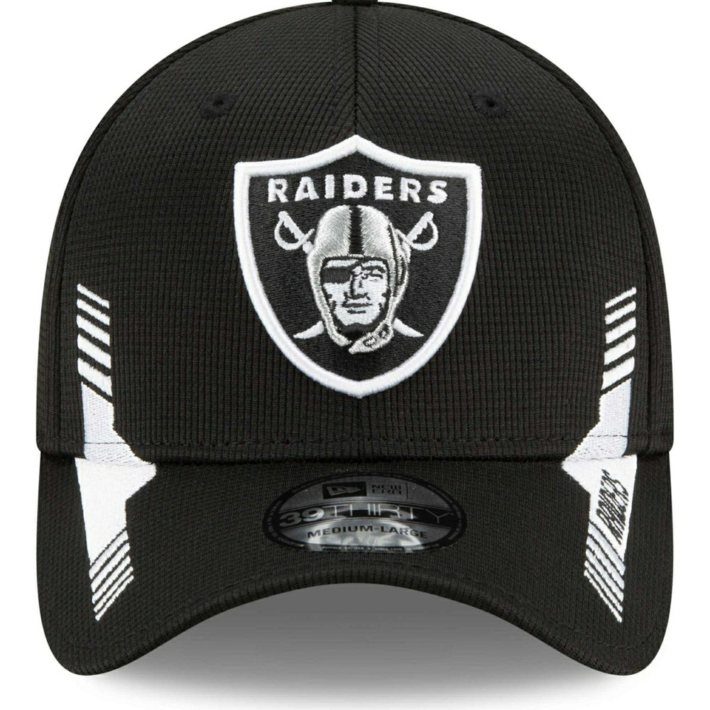 Las Vegas Raiders Official 2021 NFL Sideline New Era 39THIRTY Flex Cap Home Fashion