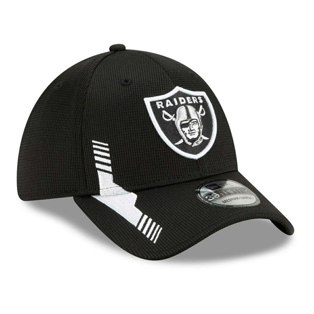 Las Vegas Raiders Official 2021 NFL Sideline New Era 39THIRTY Flex Cap Home Fashion