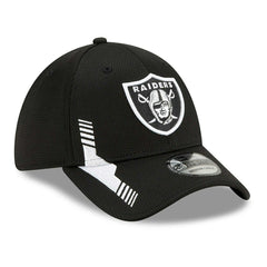 Las Vegas Raiders Official 2021 NFL Sideline New Era 39THIRTY Flex Cap Home Fashion