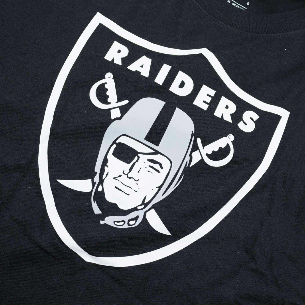 Las Vegas Raiders Nike Essential Logo NFL T-Shirt Black Lifestyle