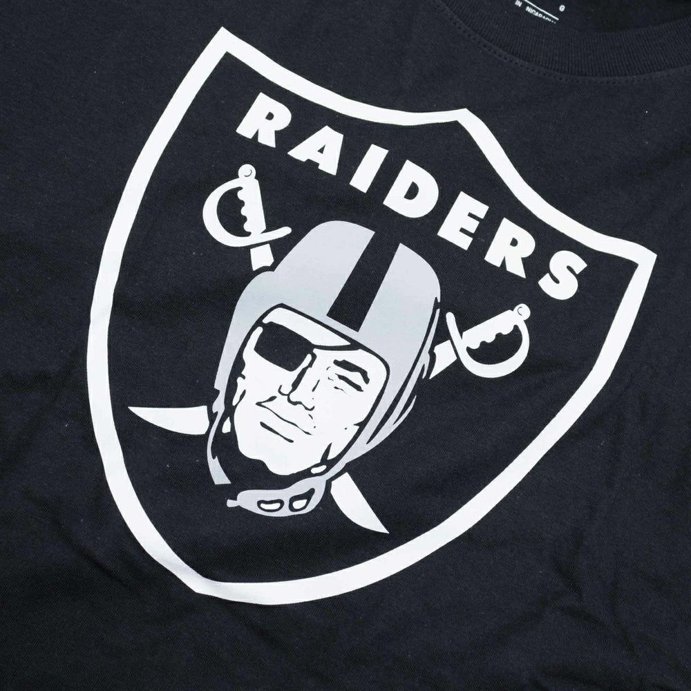 Las Vegas Raiders Nike Essential Logo NFL T-Shirt Black Lifestyle