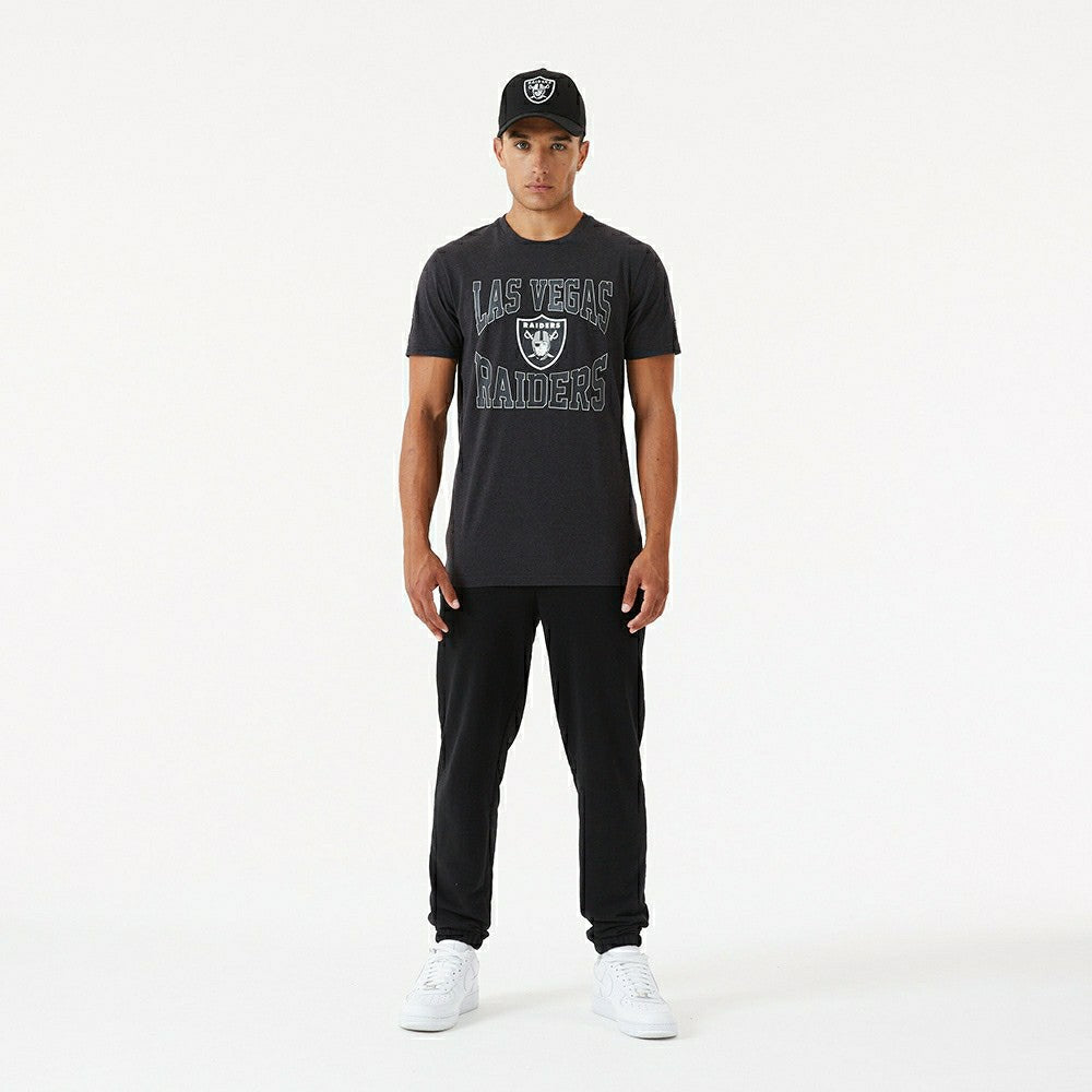 Las Vegas Raiders Team Arch New Era NFL T-Shirt Charcoal Classic
