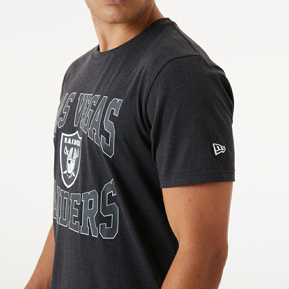 Las Vegas Raiders Team Arch New Era NFL T-Shirt Charcoal Classic