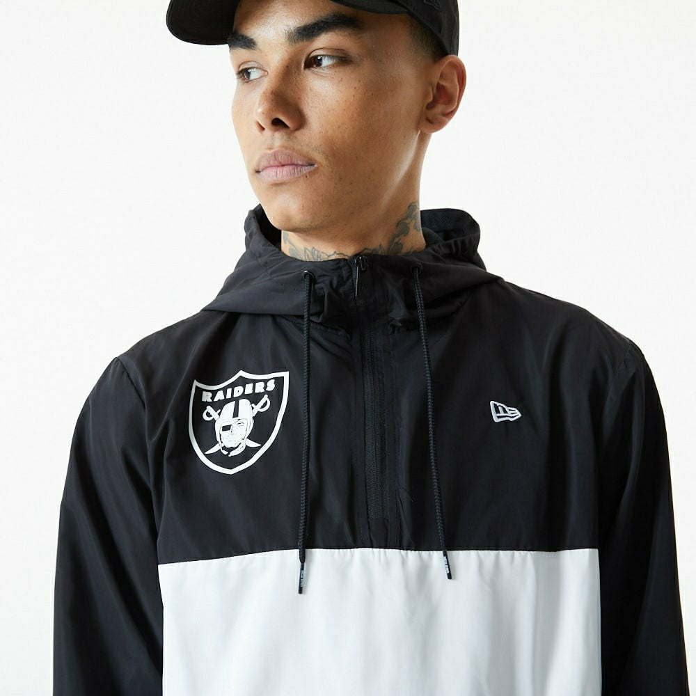 Las Vegas Raiders New Era 2021 Color Block NFL Windbreaker Jacket Fashion