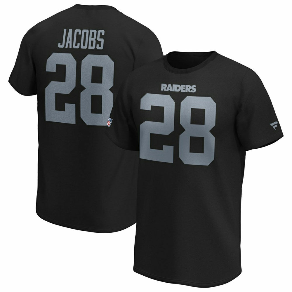 Josh Jacobs #28 Las Vegas Raiders Fanatics Player NFL T-Shirt Black Taass for sale