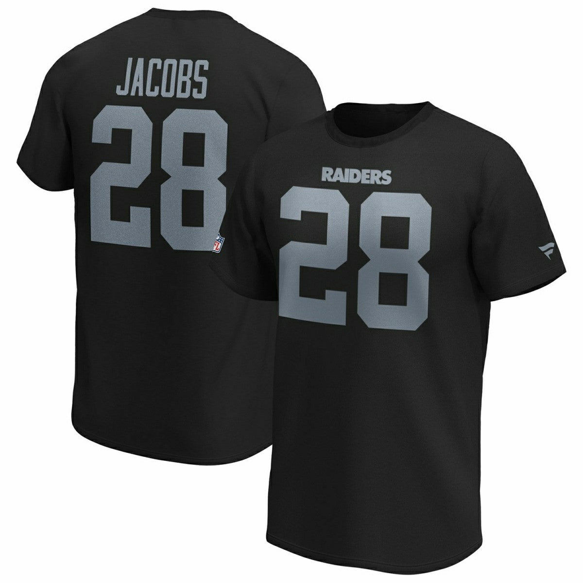 Josh Jacobs #28 Las Vegas Raiders Fanatics Player NFL T-Shirt Black Taass for sale