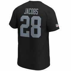Josh Jacobs #28 Las Vegas Raiders Fanatics Player NFL T-Shirt Black Taass for sale