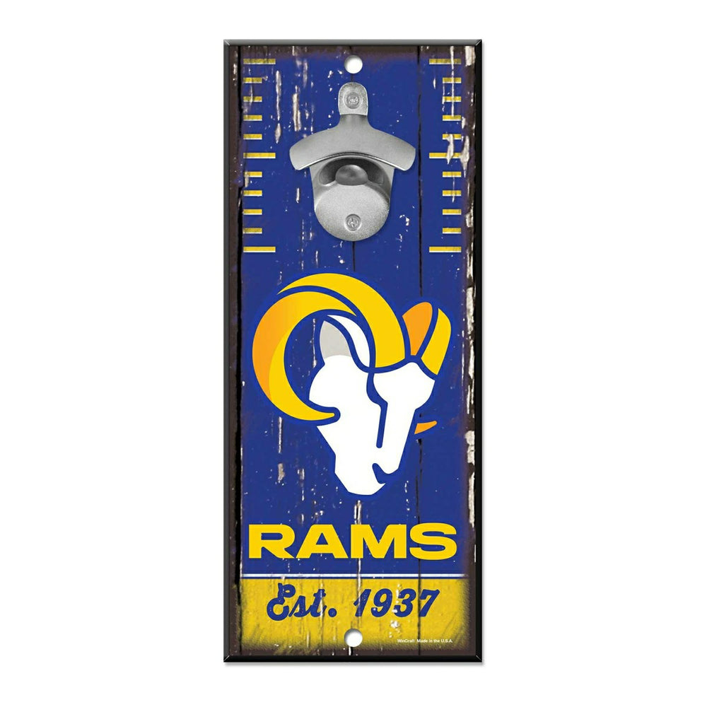 Los Angeles Rams NFL Bottle Opener Sign Taass sale