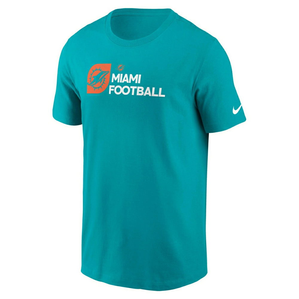Miami Dolphins Team Slogan Nike Essential NFL T-Shirt Aqua Fashion