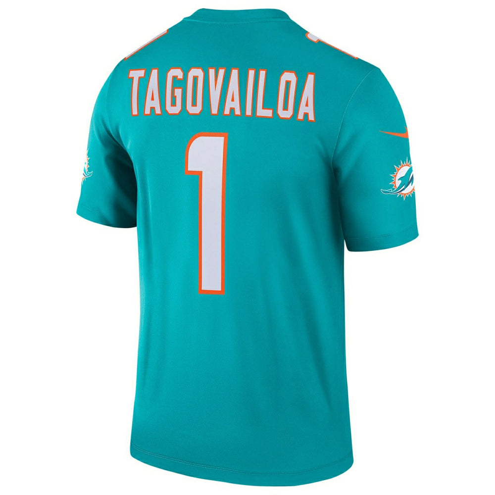 Tua Tagovailoa #1 Miami Dolphins Nike Legend NFL Jersey Aqua Lifestyle
