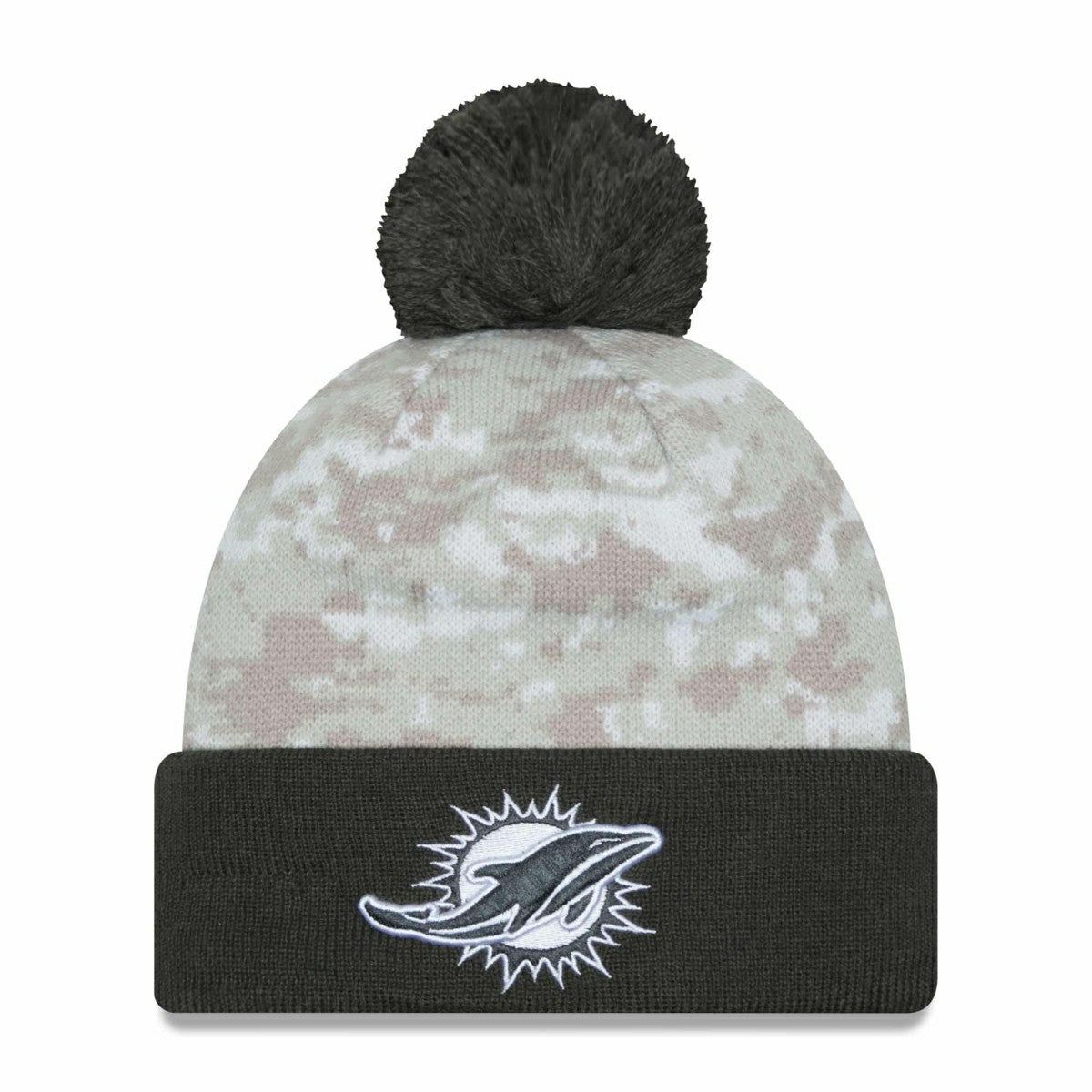 Miami Dolphins 2024 NFL Salute to Service New Era Sport Pom Knit Taass US