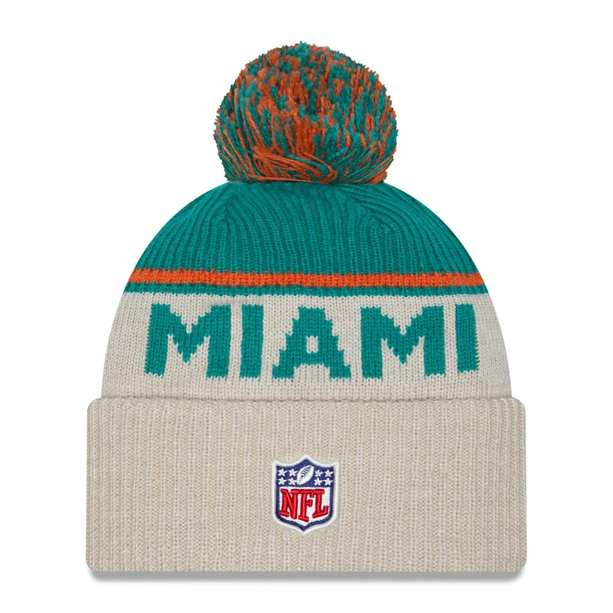 Miami Dolphins Historic 2024 NFL Sideline New Era Sport Knit Hat Fashion