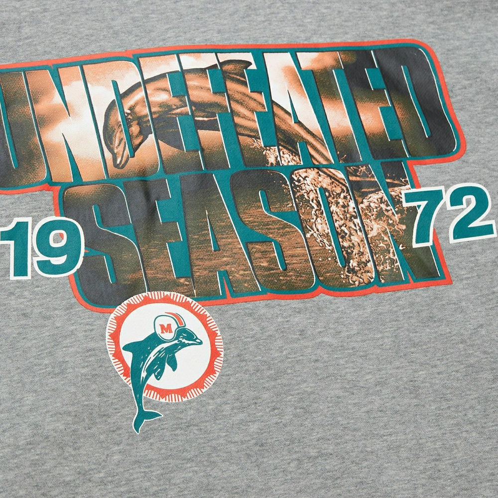 Miami Dolphins Mitchell & Ness All Over Crew 4.0 NFL Pullover Gray Taass for sale