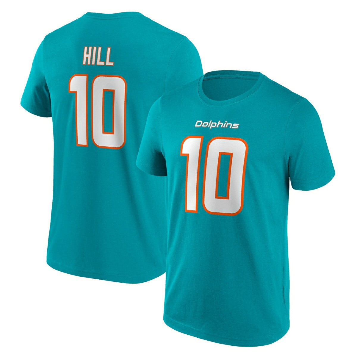Tyreek Hill #10 Miami Dolphins Player NFL T-Shirt Aqua Taass US